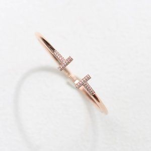 Rose Gold  Open T Bracelet